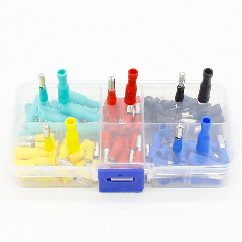 100pcs/set 5 Colors 16~14AWG Male Female Bullet Connector Terminals Wire Crimp Terminals