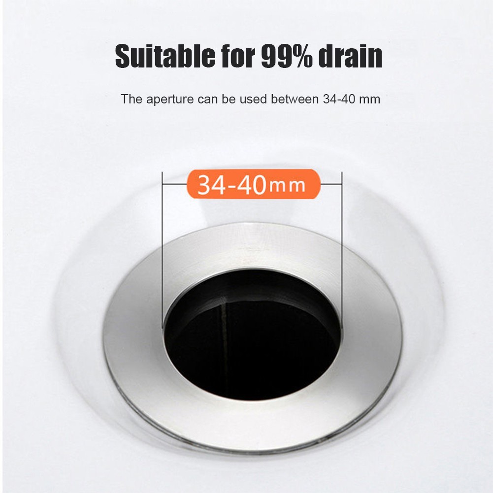 Stainless Steel Pop Up Bounce Core Basin Drain Filter Hair Catcher Deodorant Bath Stopper Kitchen Bathroom Sink Filter