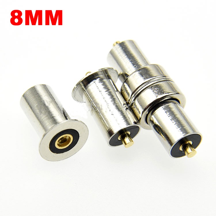 2PIN 8mm Water Proof High Current Fast Charge Spring Load DC Magnetic Connector Pogopin Charge Power Probe Soldering Wire Type