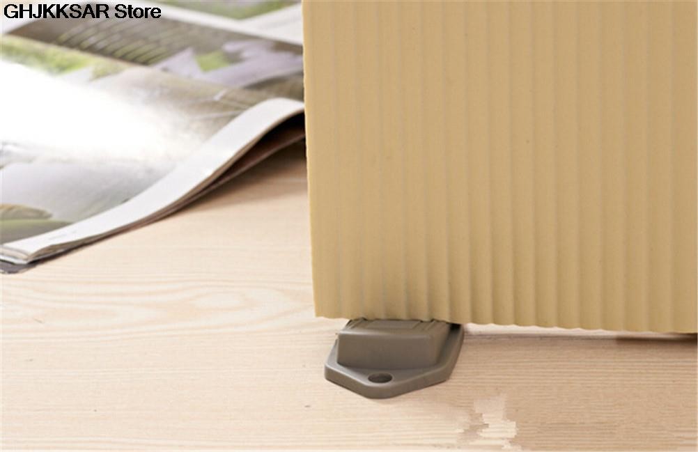 1pc Rubber Door Stopper Wedge Block Guard Wind Dust Blocker Stopper Protector For Home Children Office With Stainless Steel Han