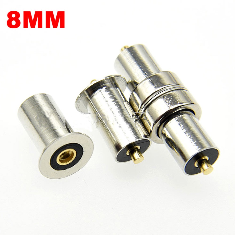 2PIN 8mm Water Proof High Current Fast Charge Spring Load DC Magnetic Connector Pogopin Charge Power Probe Soldering Wire Type