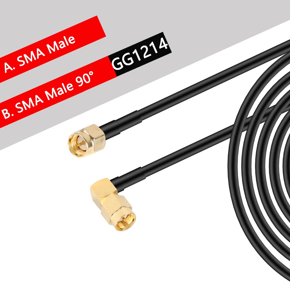 2m 5m 10m 20m SMA Male to SMA Male RG58 50ohm Coaxial Cable SMA Plug WiFi Antenna Extension Cable Connector Pigtail Adapter