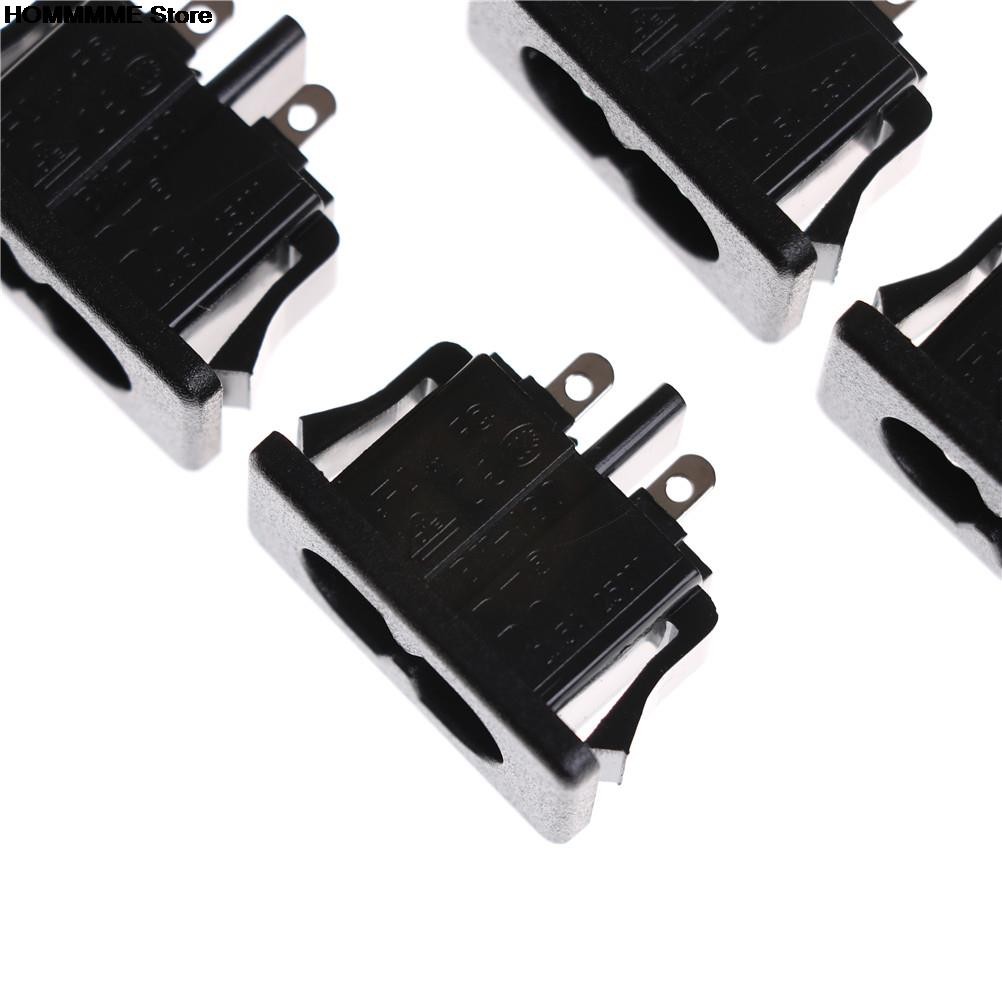 5pcs AC250V 2.5A IEC320 C8 Male 2 Pins Power Inlet Socket Panel Embedded New