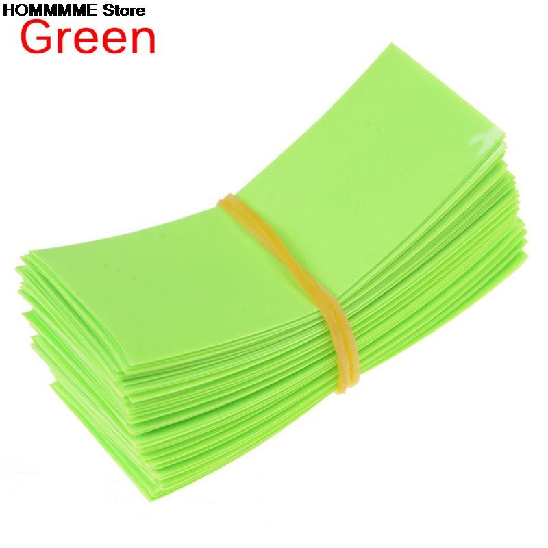 HOT SALE 100pcs Li-ion PVC Heat Shrink Tubing 18650 Battery Wrap Precut Size 72*18.5mm Battery Film Tape Battery Cover