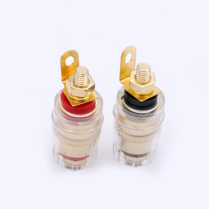 10Pairs 4mm Binding Post Audio Connector HIFI Terminals Cable, Binding Post for Loudspeaker, Copper with Gold Plated