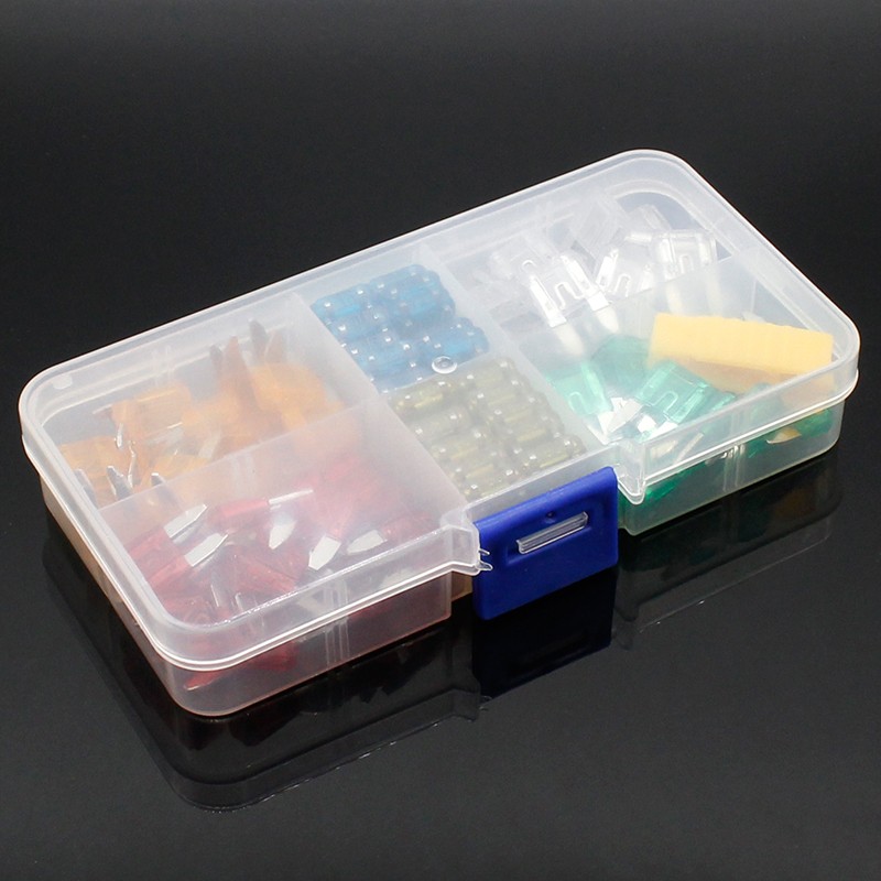 120pcs New Mini Auto Auto Car Boat Truck Fuse Blade Square Assortment 5A 10A 15A 20A 25A 30A