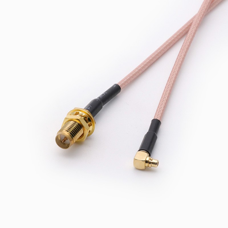 RG316 Coaxial Cable RF Cable RP SMA Female Switch to MMCX Male Right Angle Pigtail Cable 15cm 6" Wholesale Fast Ship