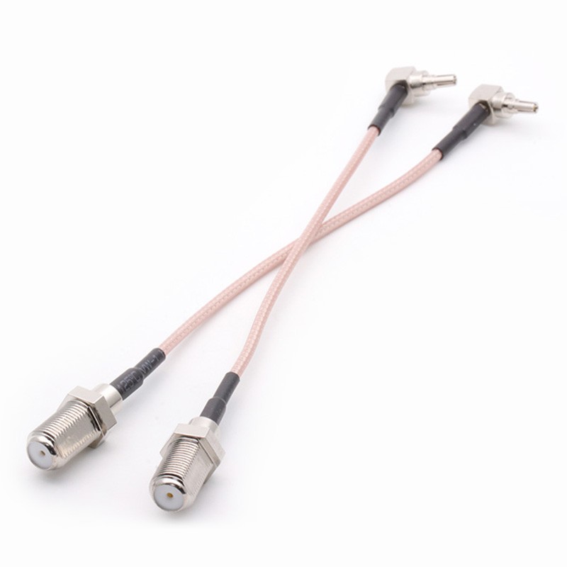 10pcs 5cm/15cm/30cm/50cm RG316 Coaxial Cable Pigtail F Female to CRC9 Male Right Angle Cable F Female Switch Cable Adapter