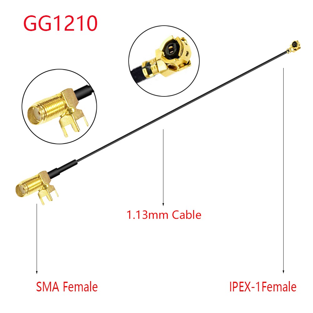 10pcs RF1.13/0.81mm SMA Female PCB Panel Mount to u.FL IPX IPEX1/4 UHF4 Female WIFI Antenna RF Coaxial Pigtail Extension Cable