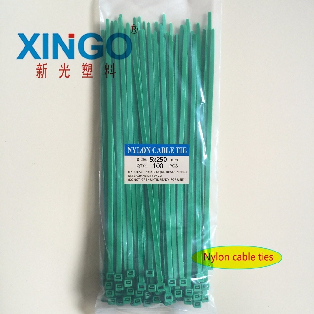 New 4.8 Width 100pcs/bag Blue Color 5X250MM National Self-Locking Nylon Wire Cable Zip Ties Cable Ties Organizer Connect Cable