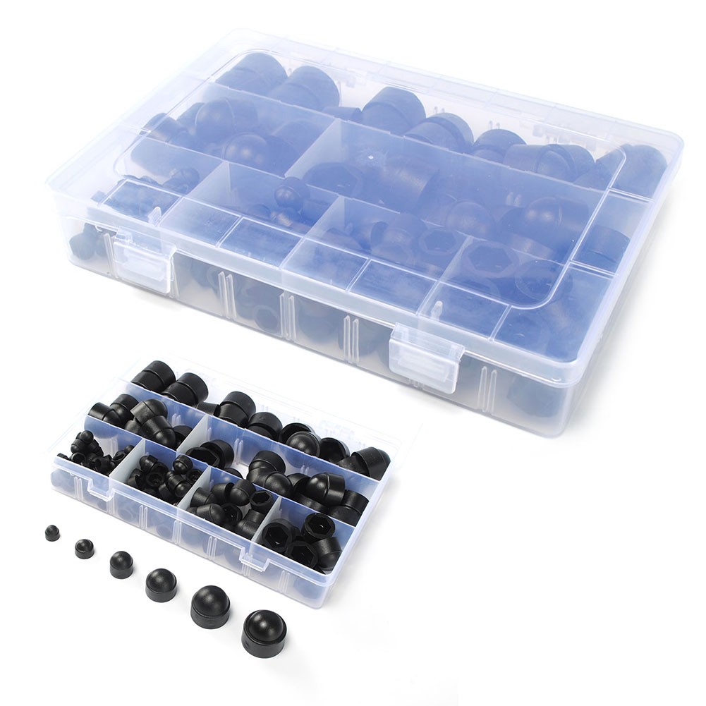 145pcs Combined Weatherproof Assorted Size Caps Portable Durable Exposed Hex Bolt Bolt Accessories Dome Cover Nut Protective