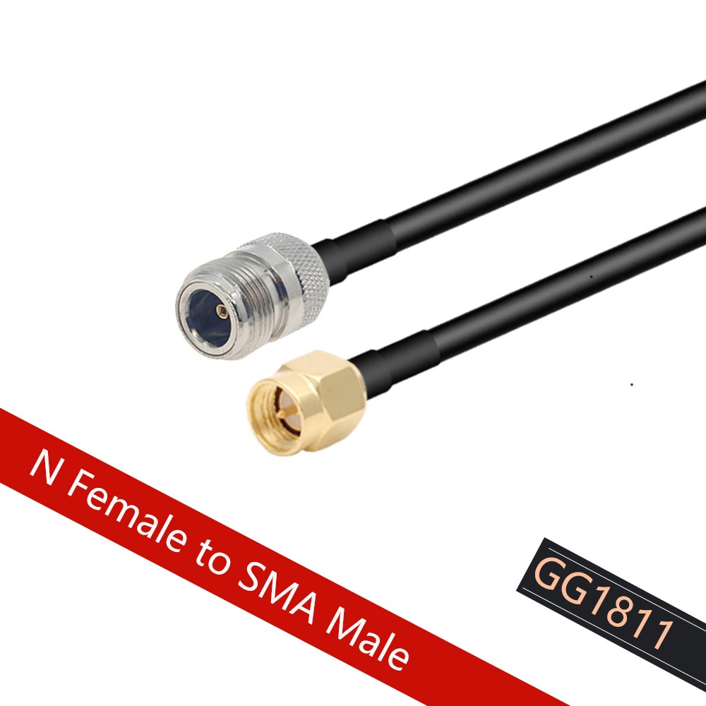 LMR240 RF Cable Adapter 50ohm 50-4 RF Coaxial Cable Jumper N Female to SMA Female Bulkhead 4G 5G LTE Extension Cord 50cm~50m