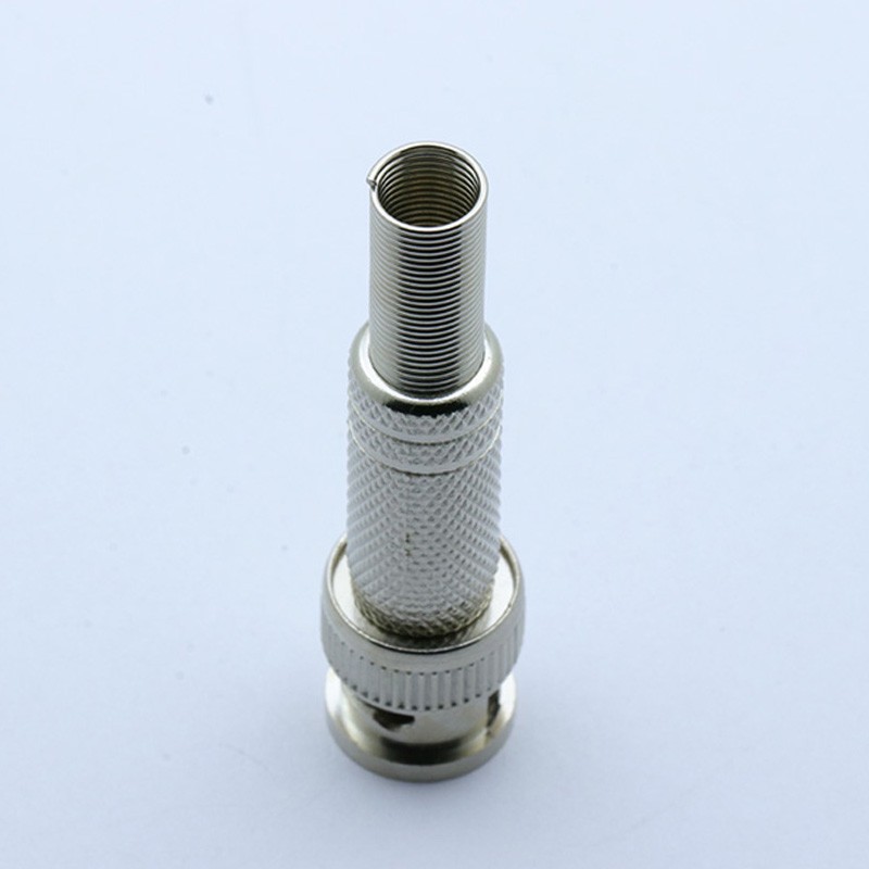 12/50/100pcs BNC Male Plug With Spring Connector Terminator RF Coax Adapter For CCTV