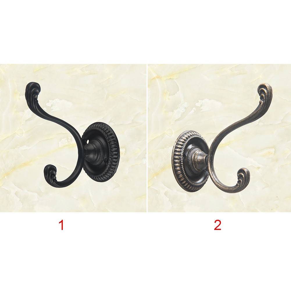 Bronze Metal door wall hooks hanger Antique Hooks Wall Hanger Curved Buckle Horn Lock Clasp Hook For Wooden