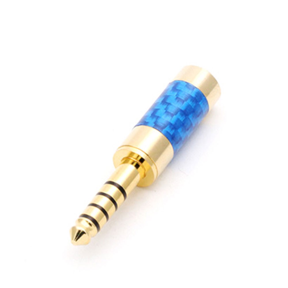 10pcs Gold Plated Carbon Fiber Jack 4.4mm 5 Pole Audio Connectors Pure Copper Connector With 6mm Wire Hole