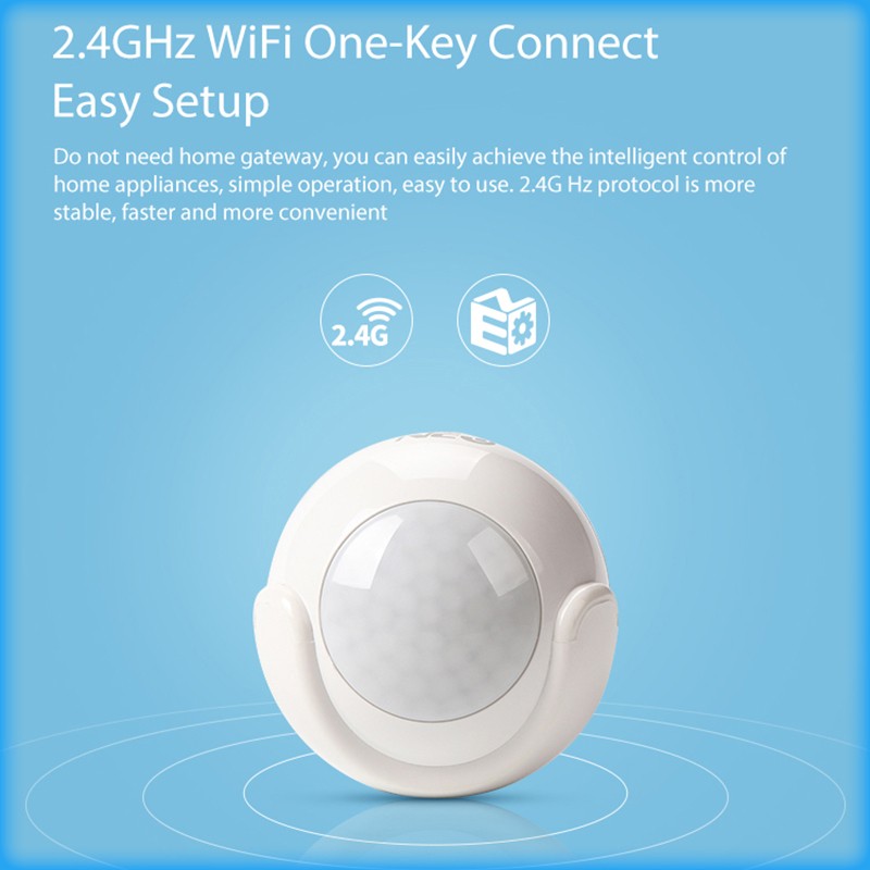 AUBESS Tuya PIR Motion Sensor WiFi Motion Detector Infrared Human Presence Sensor Smart Life APP Wireless Home Security System