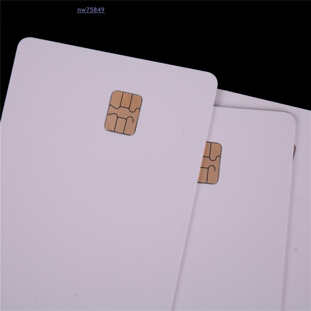 New 5pcs ISO Plastic IC With Chip SLE4442 Blank Smart Card Contact IC Card Safety White