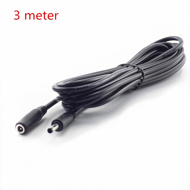 1/1.5/3/5M Male Female DC Power Accessory Extension Cable 5V 2A Power Adapter Cord 3.5mm x 1.35mm Connector for CCTV Security Camera