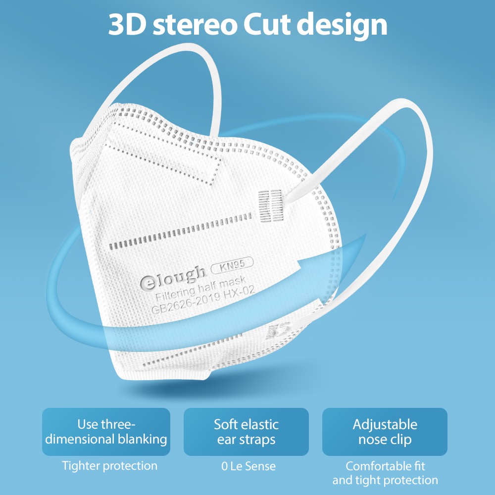 قناع Elough CE KN95 Mascarillas FFP2 homology adas 5 طبقات مرشح قناع الجهاز التنفسي FPP2 قناع الوجه القابل لإعادة الاستخدام قناع الوجه ffp 2 الكبار