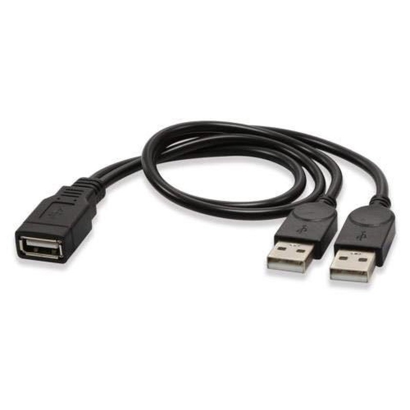 2.0 single USB female, two male data charging cable one to two charging cable 1 minute 2USB data cable 30cm