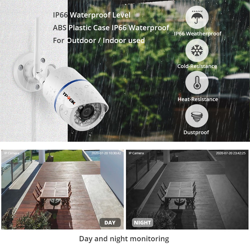 4MP Outdoor WiFi IP Camera Home Security Surveillance Video WiFi Camara HD 1080P Wireless WiFi Audio Recording Camera