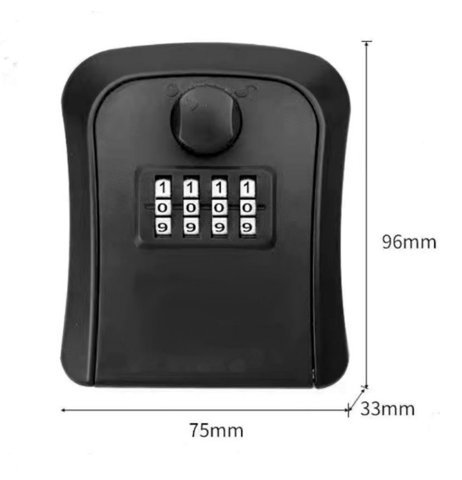 Wall Mounted Key Safe Weatherproof No. 4 Combination Key Storage Box Locks Indoor & Outdoor Password Key Box Key Box Locks