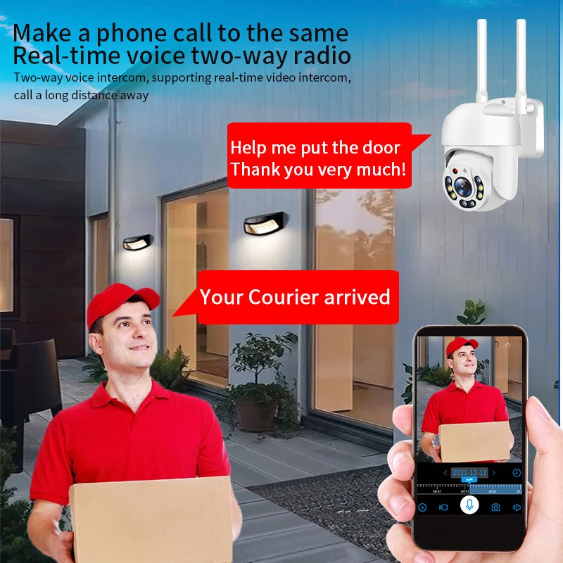 5G IP Camera WiFi PTZ 2MP Outdoor AI Human Detection Mini Camera H.264 P2P Audio Security Surveillance CCTV TUYA Night Version