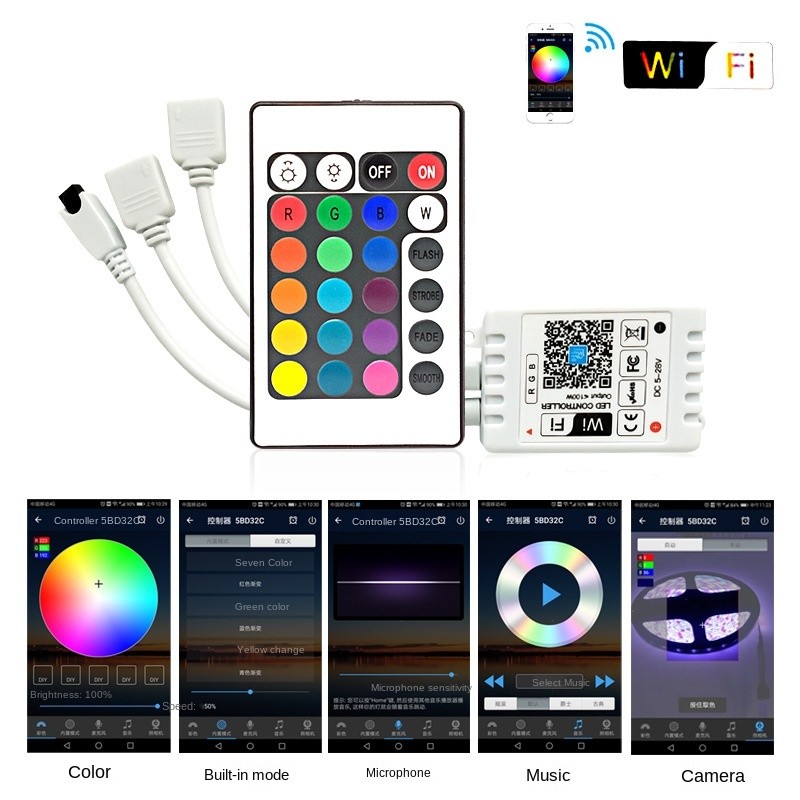 24 مفاتيح LED RGB تحكم DC12V IR جهاز التحكم عن بعد الباهت ل SMD 5050 RGB LED قطاع أضواء IR صندوق التحكم عن بعد مع بطارية