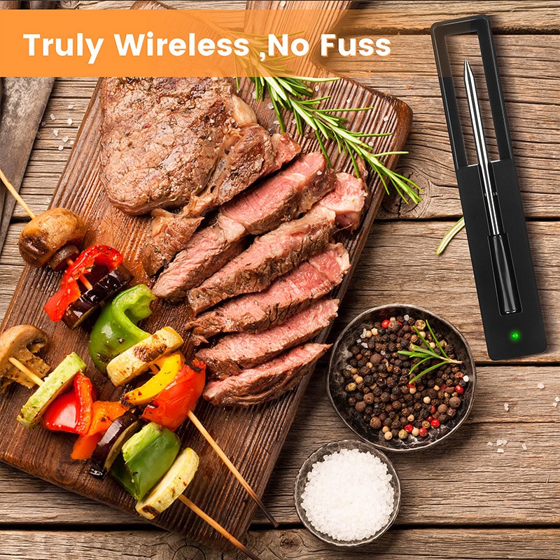 New USB Wireless Meat Thermometer for Oven BBQ Grill Steak Bluetooth Connect Digital Kitchen Smart Barbecue Accessories Gift