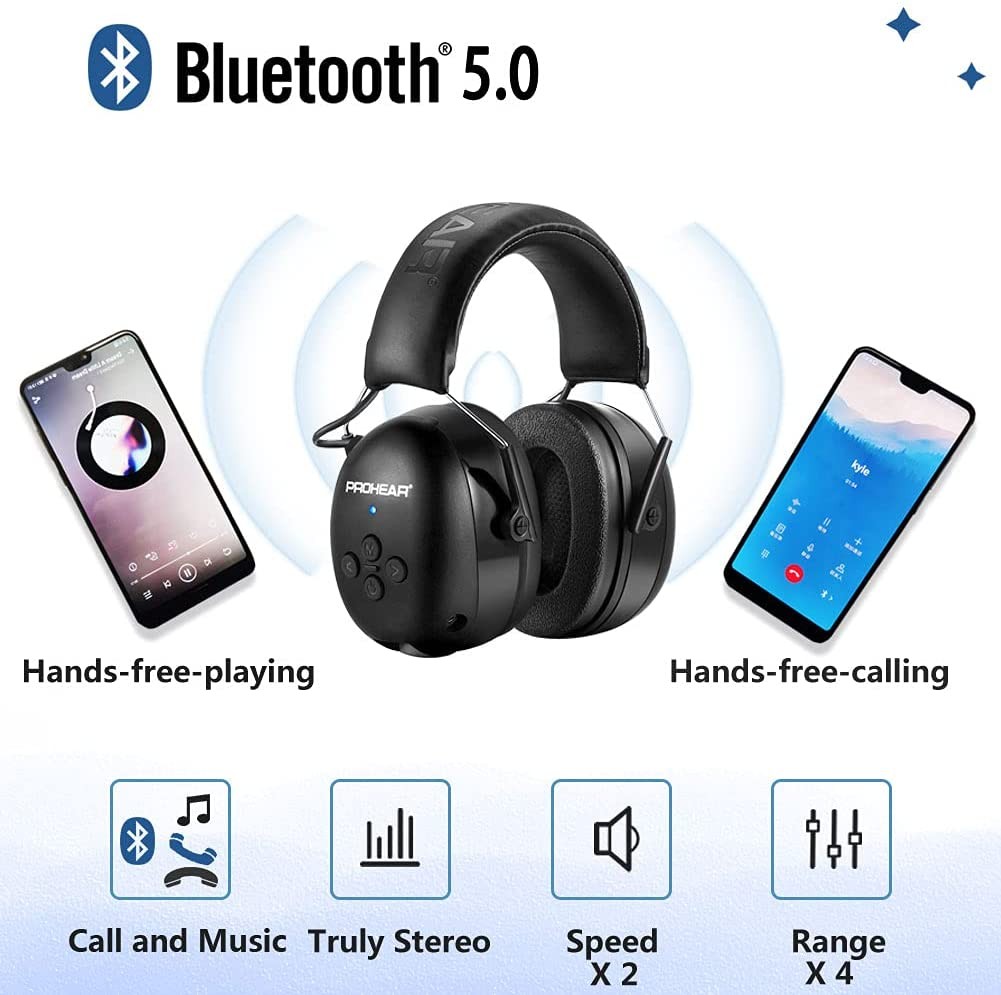 Zohan Electronic 5.0 Headphones Bluetooth Earphones Hearing Protection Headphones Safety Music Charging Noise Reduction