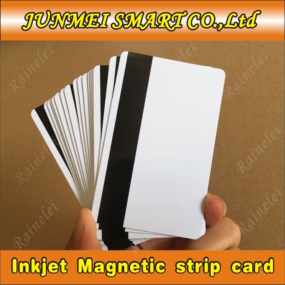 10pcs/50pcs PVC Blank White Plastic Cards 30Mil Heco Magnetic Card Mag Ribbon Printable For CR80 Inkjet Printer