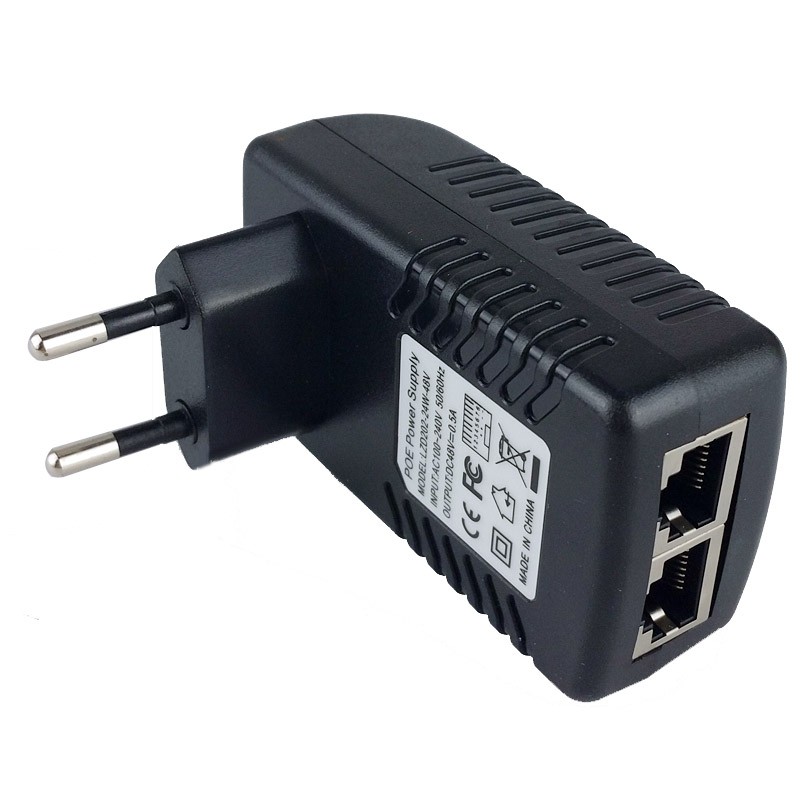 CCTV Security Surveillance PoE Power Supply 48V 0.5A 24W POE Wall Plug PoE Ethernet Adapter IP Camera Phone US EU Plug