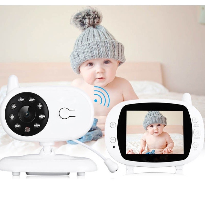 3.5 Inch LCD Screen 2.4G Digital Wireless Video Voice Control Night Security Camera Viewer 2-way Talk Baby Monitor