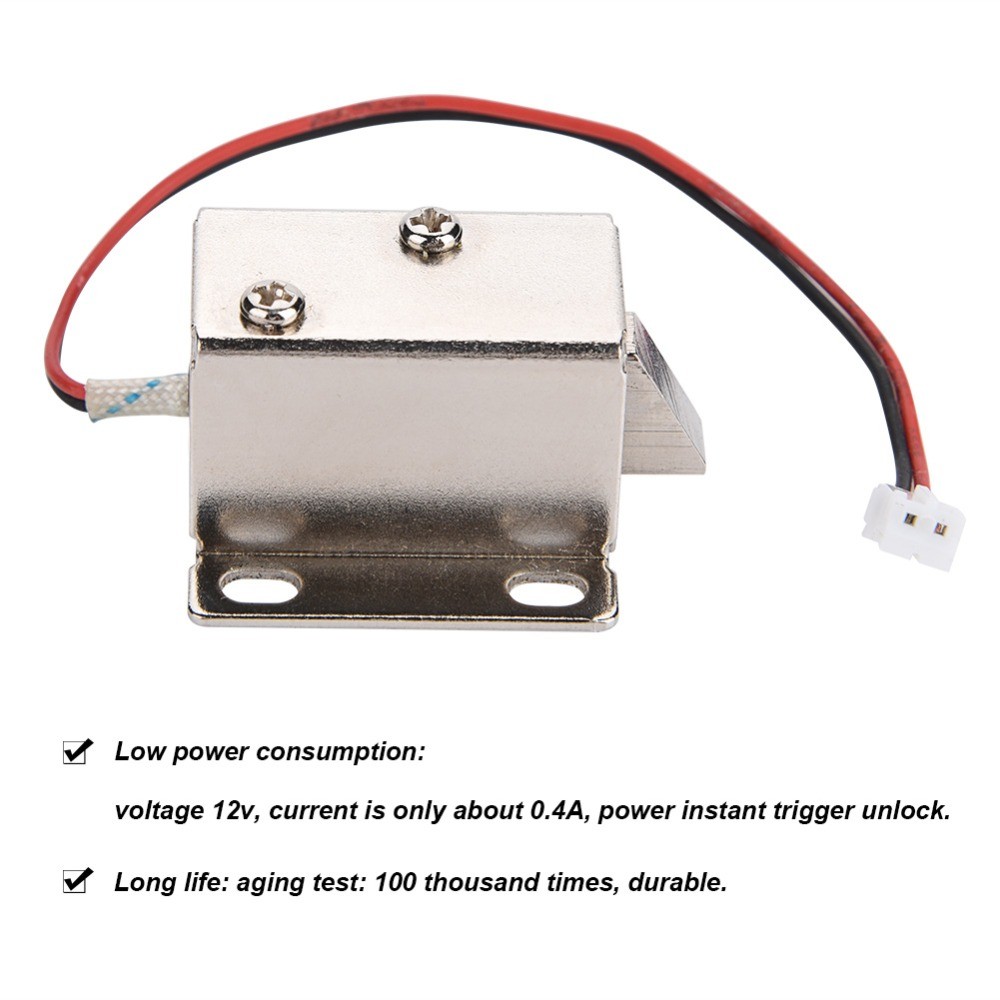 DC12V Electromagnetic Solenoid Electric Lock Access Control For Cabinet Door Drawer Magnetic Lock