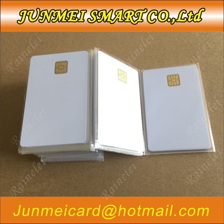 SLE 4428 Contact IC Chip Big - White PVC Smart Card 30mil Glossy Card Blank Contact Card