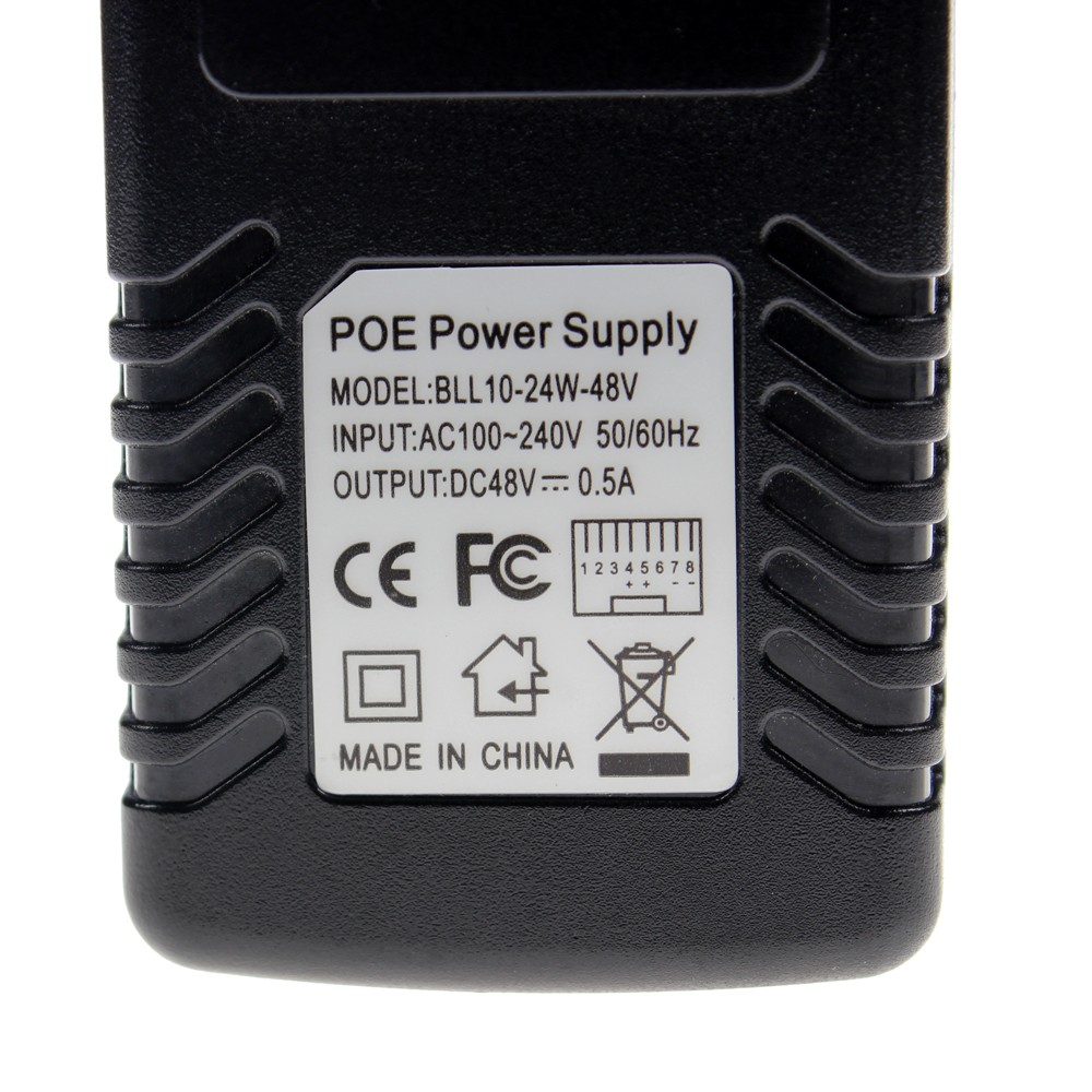 Surveillance CCTV Security 48V 0.5A 24W POE Wall Plug PoE Adapter IP Camera Phone POE Power Supply US EU Plug