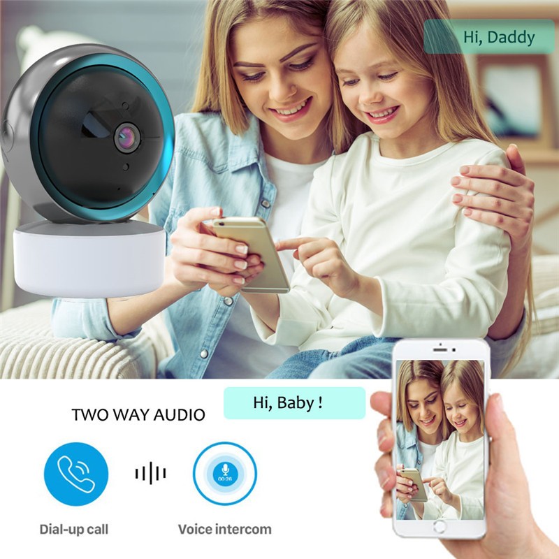 QZT Tuya IP Camera Wifi Indoor 360 Degree Dome Home Security Camera Video Surveillance Night Vision Baby Monitor Mini CCTV Camera Wifi