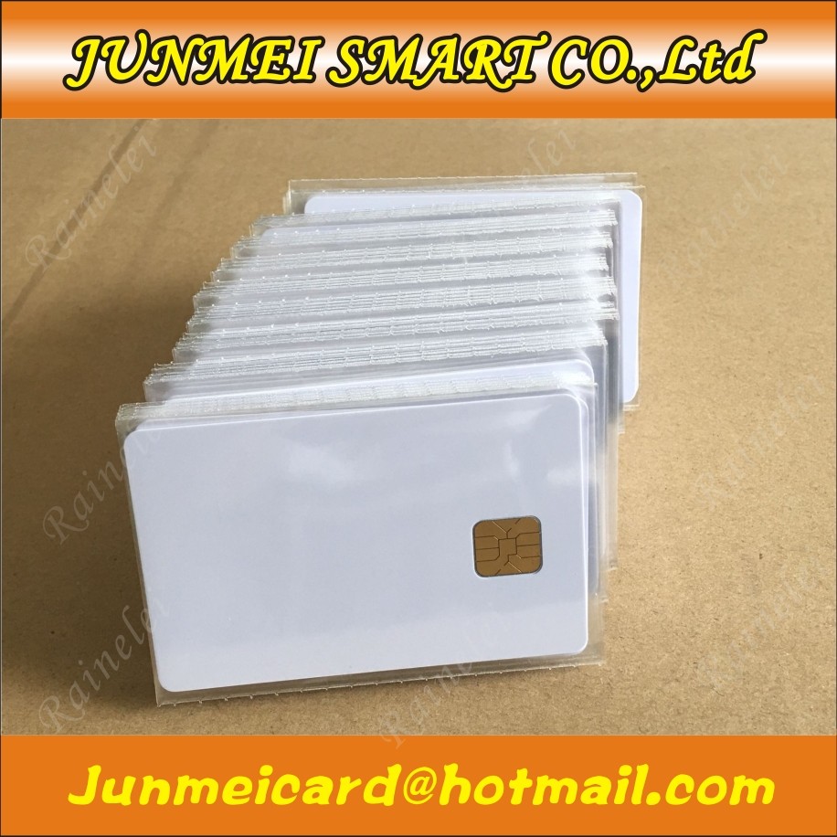 ISO 7816 White AT24C02, 24C16, AT24C64 24C128 Chip IC Card With 2K 16K 64K 128K EEPROM Memory For Access Control System 10pcs