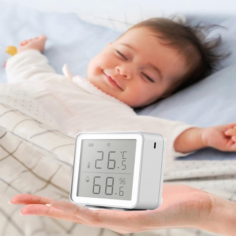 Tuya WiFi Temperature Humidity Sensor with LCD Display Hygrometer Indoor Thermometer Tuya Smart Home Alexa Google Assistant