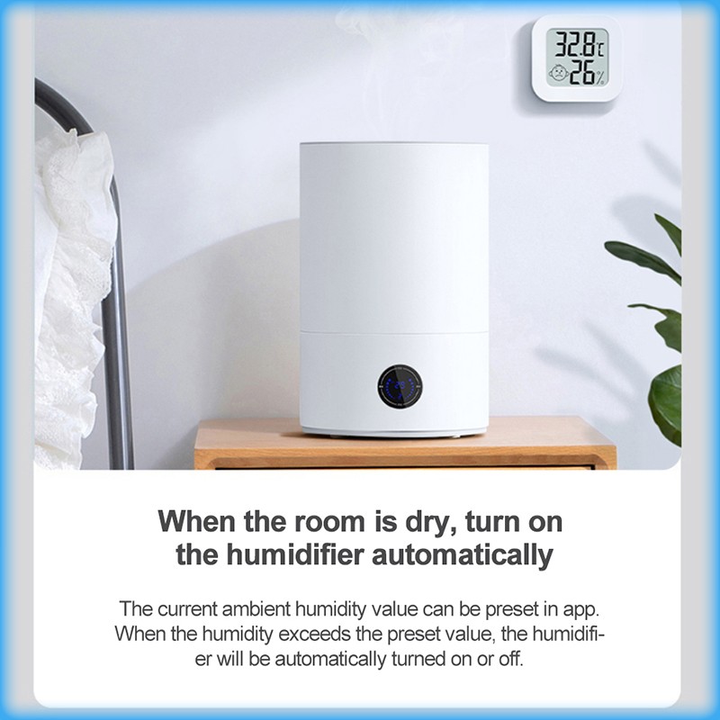 AUBESS Tuya Zigbee Temperature Humidity Sensor Indoor Hygrometer Hygrometer Lifetime Smart Alexa Google Home Assistant