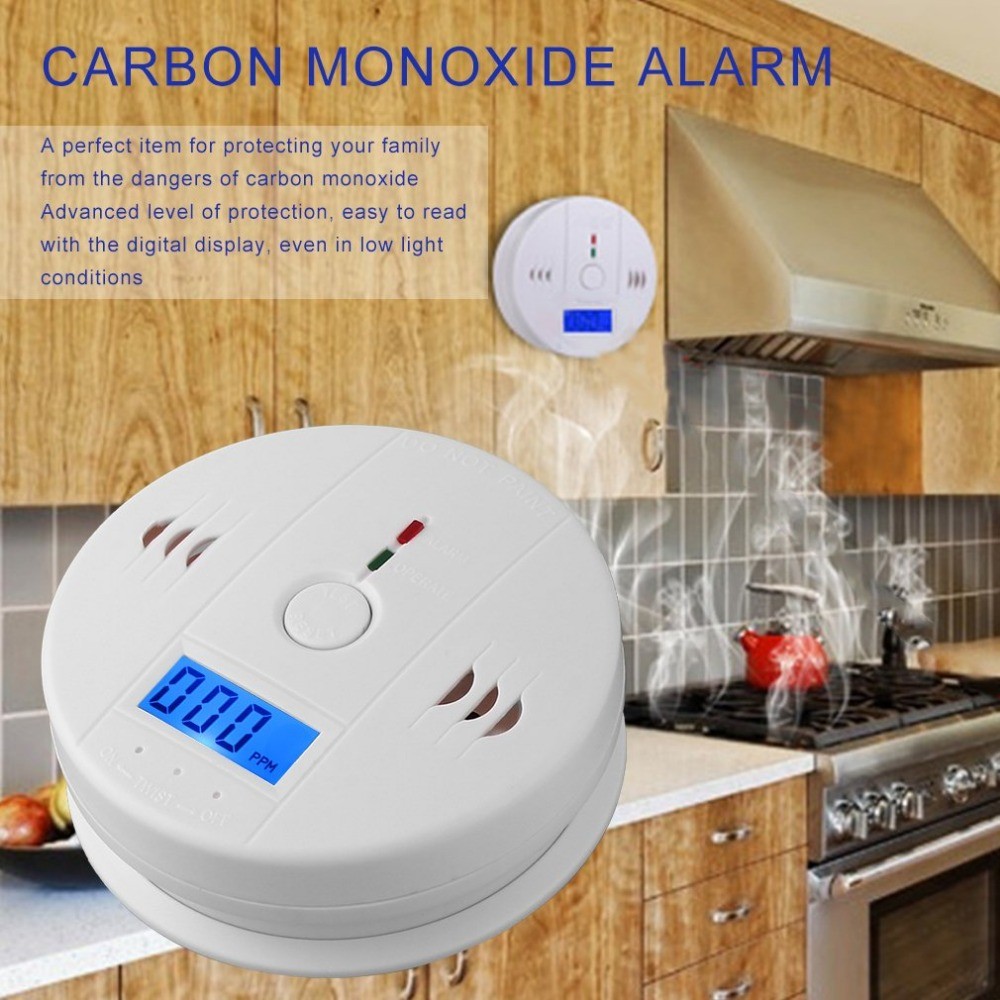 Home CO2 Sensor Wireless Sensor CO Carbon Monoxide Poisoning Smoke Gas Sensor Warning Alarm Detector LCD Indicator