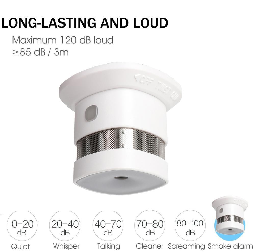 2022 Heyman Zigbee Smoke Detector Smart Home System 2.4GHz High Sensitivity Prevent Safety Smoke Sensors