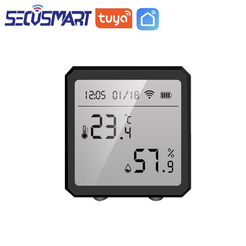 2022 Tuya Wifi Smart Temperature Sensor Humidity Sensor Indoor Thermometer LCD Display Alexa Google Home Support