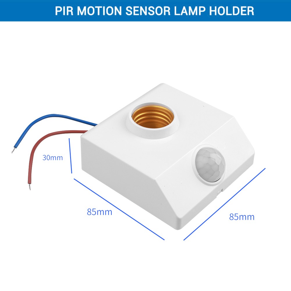 LED Bulb Light E27 Base PIR Automatic Motion Detector Human Body Infrared Sensor IR Lamp Holder Wall Lamp Holder Socket