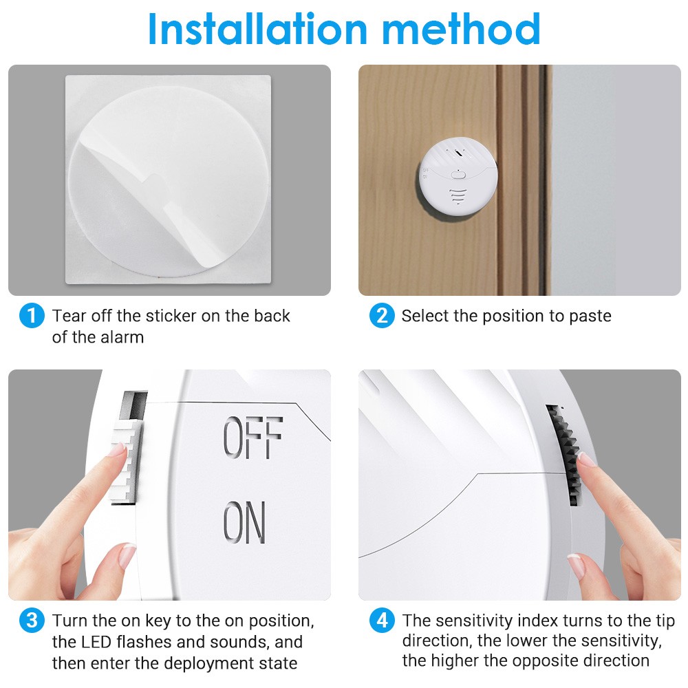 Elecpow Tuya Smart WiFi Door Window Vibration Alarm Sensor 130dB Broken Glass Vibration Burglar Sensor Alarm Home Safety Detector