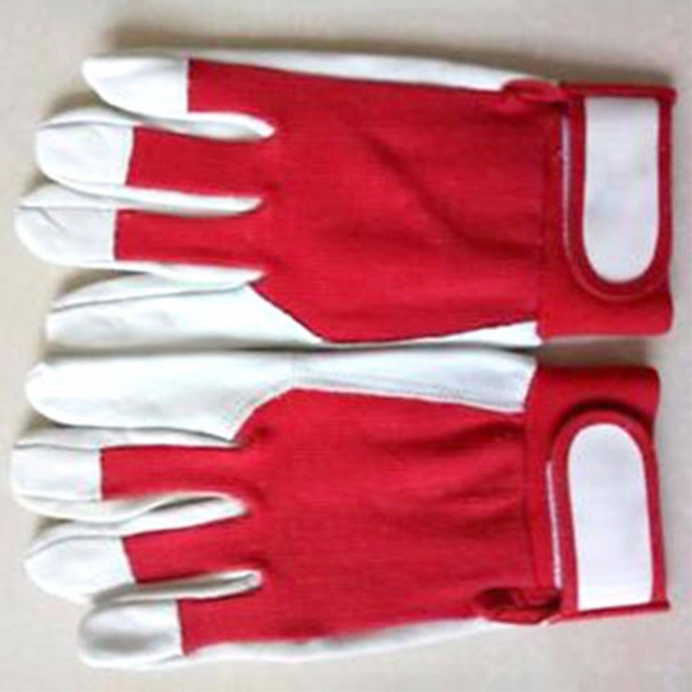 1 Pair Workplace Finger Heat Shield Tensile Faux Leather Durable Indoor Safe Work Guard Protective Welding Gloves Adult