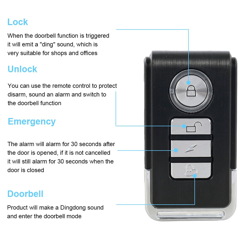Doorbell 108DB Outdoor Wireless Waterproof Doorbell Smart Home Doorbell Chime Kit Flash Security Alarm Welcome House