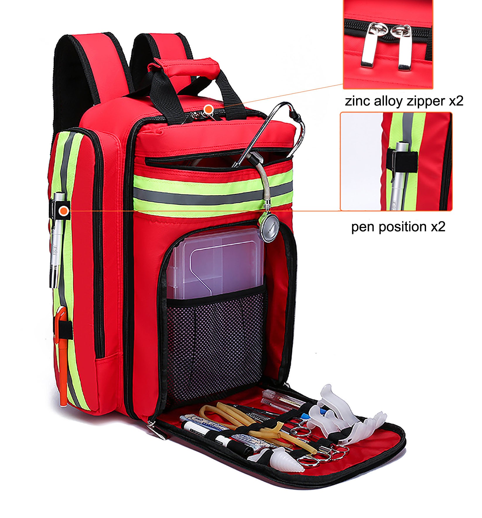 Emergency First Aid Rescue Backpack Civil Air Defense Earthquake Relief Bag Large Capacity Storage Rated Survival Kit