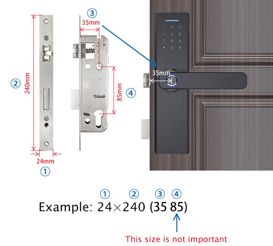 2022 K7 Black Smart Lock Biometric Fingerprint Door Lock Tuya App Remote Unlocking Wireless Keyless Lock Electronic Door Lock