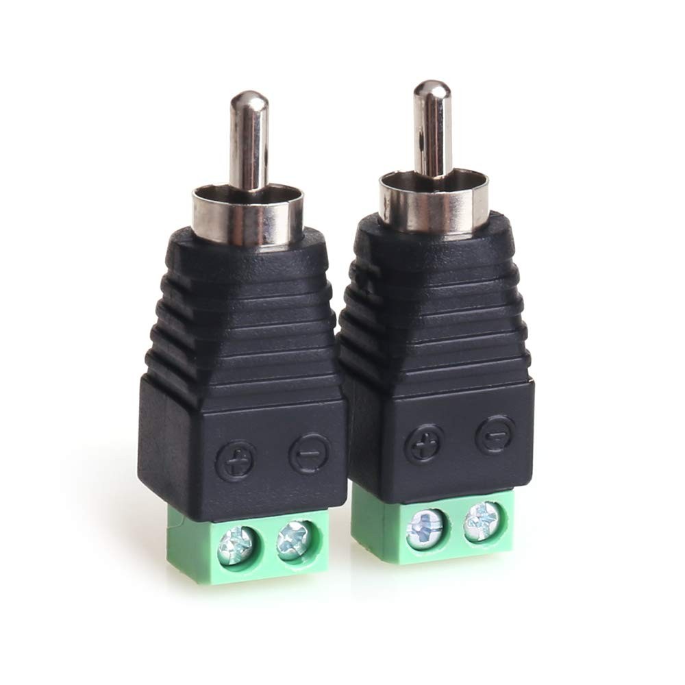 10pcs 2pcs BNC Male Connectors RCA Plug JR-R55 with Audio to Terminal Block for CCTV Camera AHD CVI Camera TVI Camera